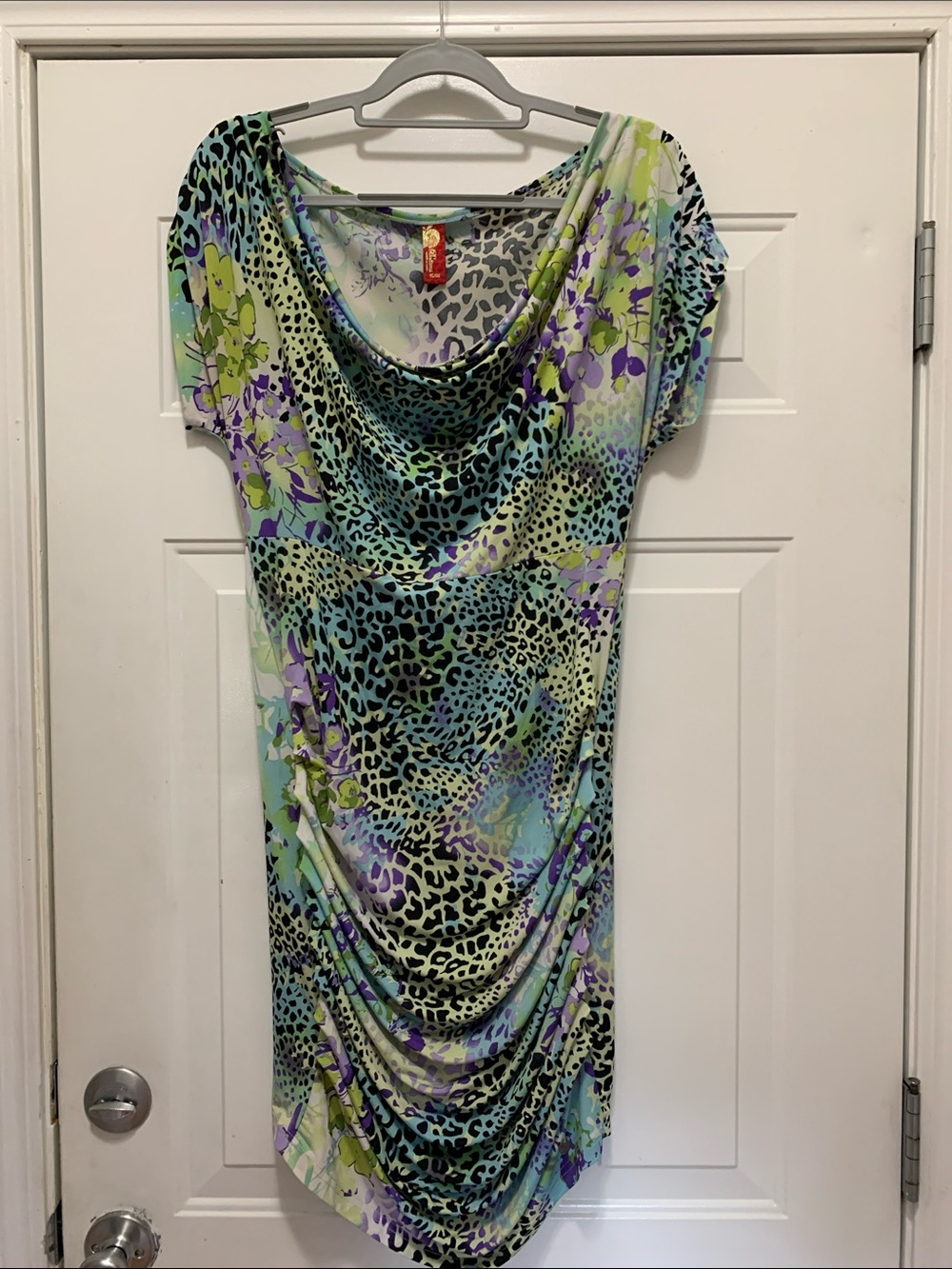 4/$10 Draped Neck Printed Top - Multi-Color